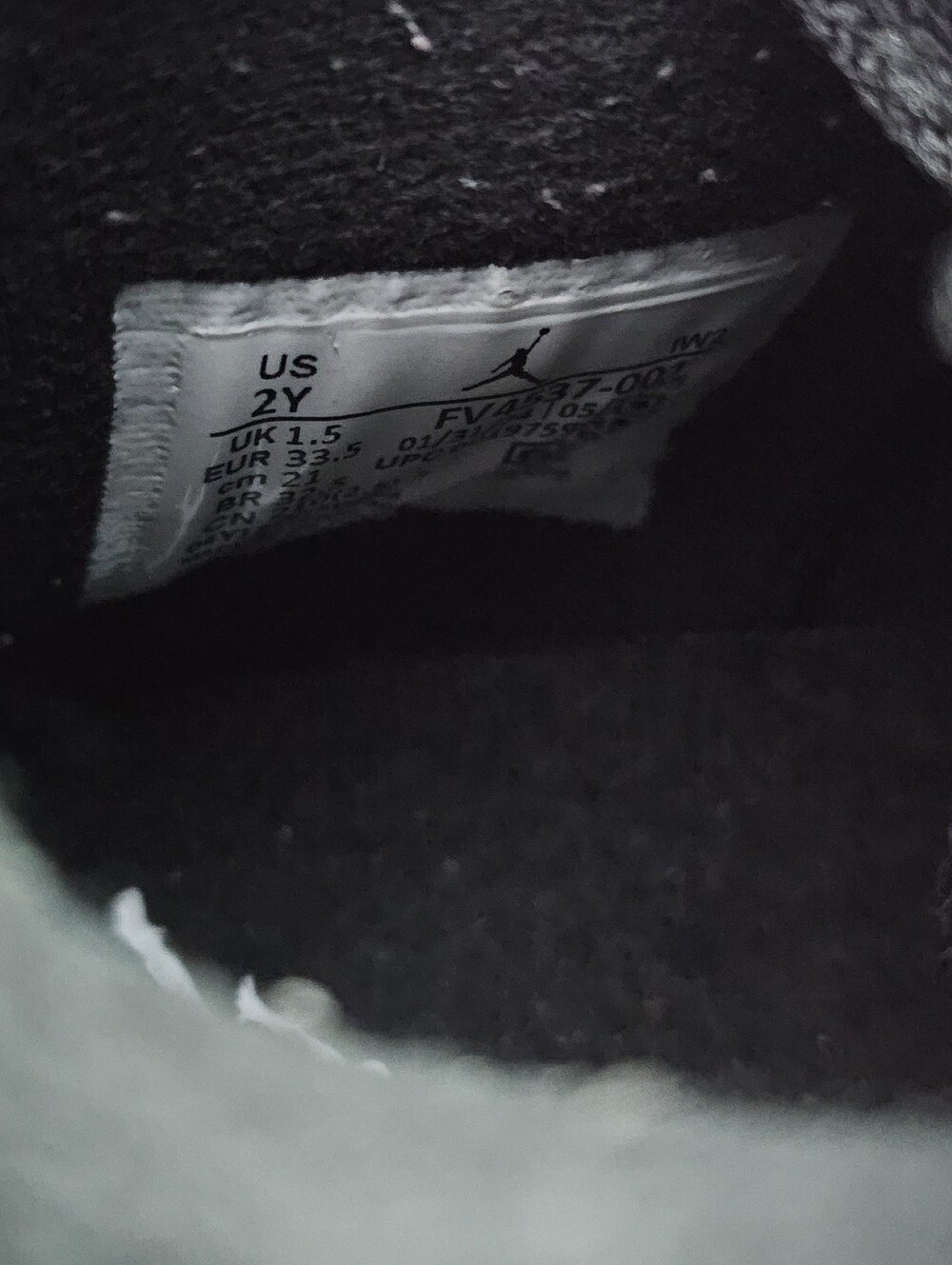 Nike Air Jordan 4 Retro Military Black Kids Size 2Y Black White - Picture 9 of 9